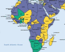 Die grüne Flächen, welche demokratische Rechtsstaaten kennzeichnen, nehmen auf der Afrika-Karte von Freedom House zu.